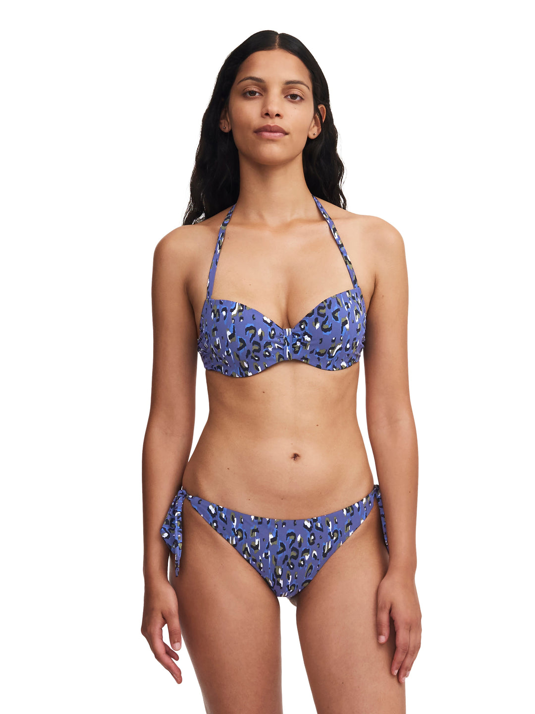 Chantelle Swimwear Eos Half-Cup Memory Bra - Bikini de media copa de leopardo azul Chantelle