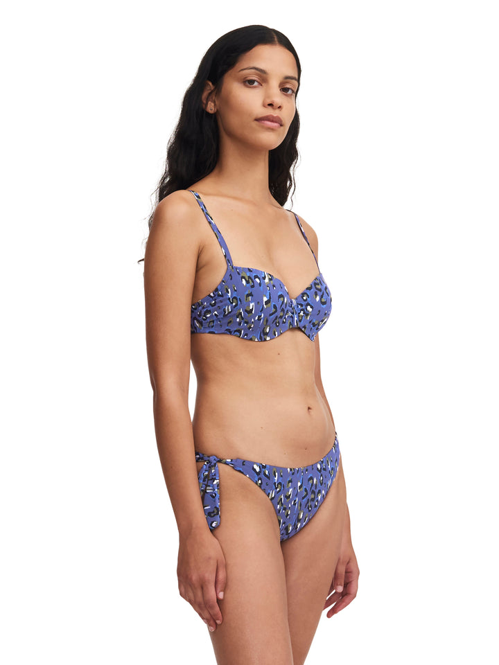 Bikini Chantelle Swimwear Eos - Bikini Coppa Intera Leopardo Blu Chantelle