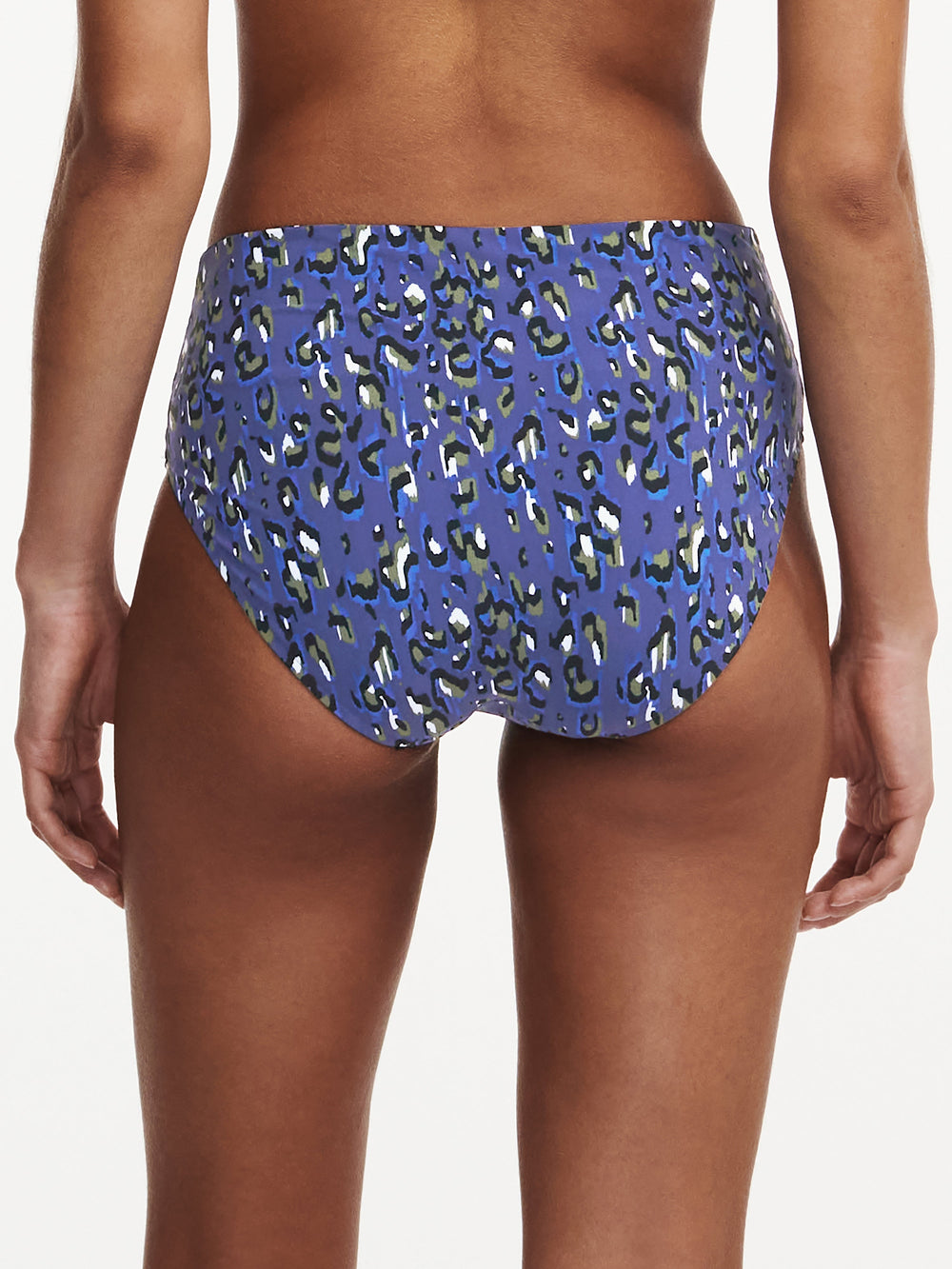 Chantelle Swimwear Eos Full Brief - 藍色豹紋全比基尼三角褲 Chantelle