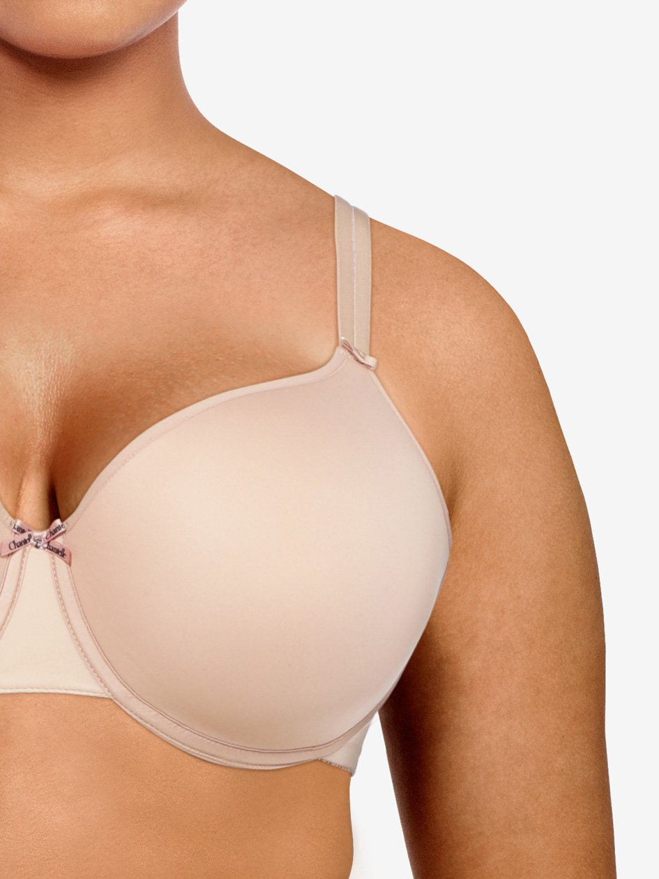 Chantelle Basic Invisible Memory Foam T-Shirt Bra - Dusky Pink T-shirt Bra Chantelle