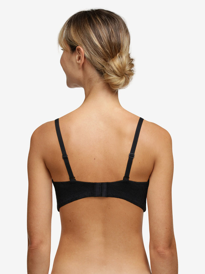 Chantelle Norah Bandeau T-Shirt Bra - Black Full Cup Bra Chantelle 