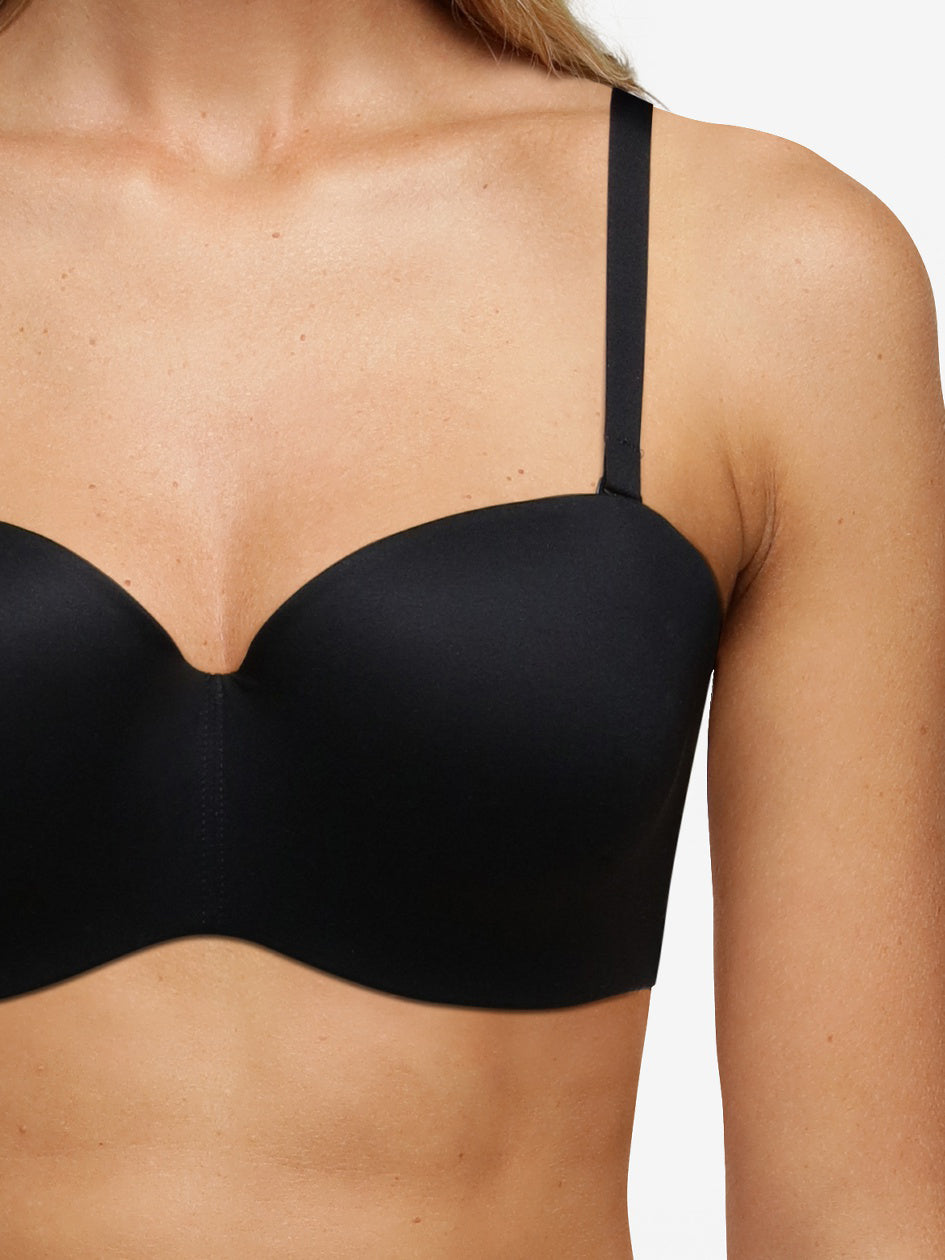 Chantelle Norah Bandeau T-Shirt Bra - Black Full Cup Bra Chantelle 