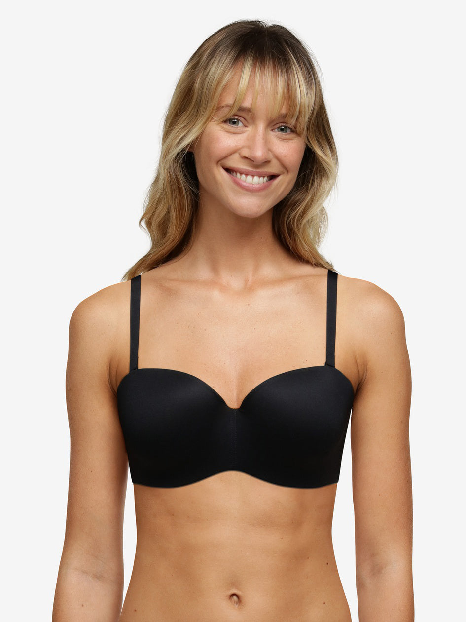 Chantelle Norah Bandeau T-Shirt Bra - Black Full Cup Bra Chantelle 