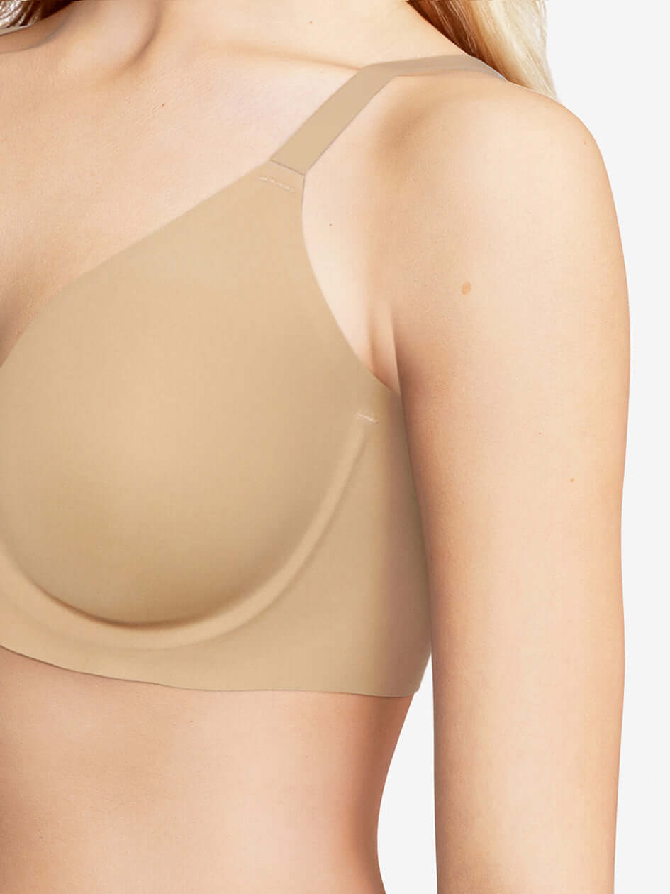 Chantelle Soft Stretch Plunge Underwire Bra - Nude Sand Plunge Bra Chantelle 