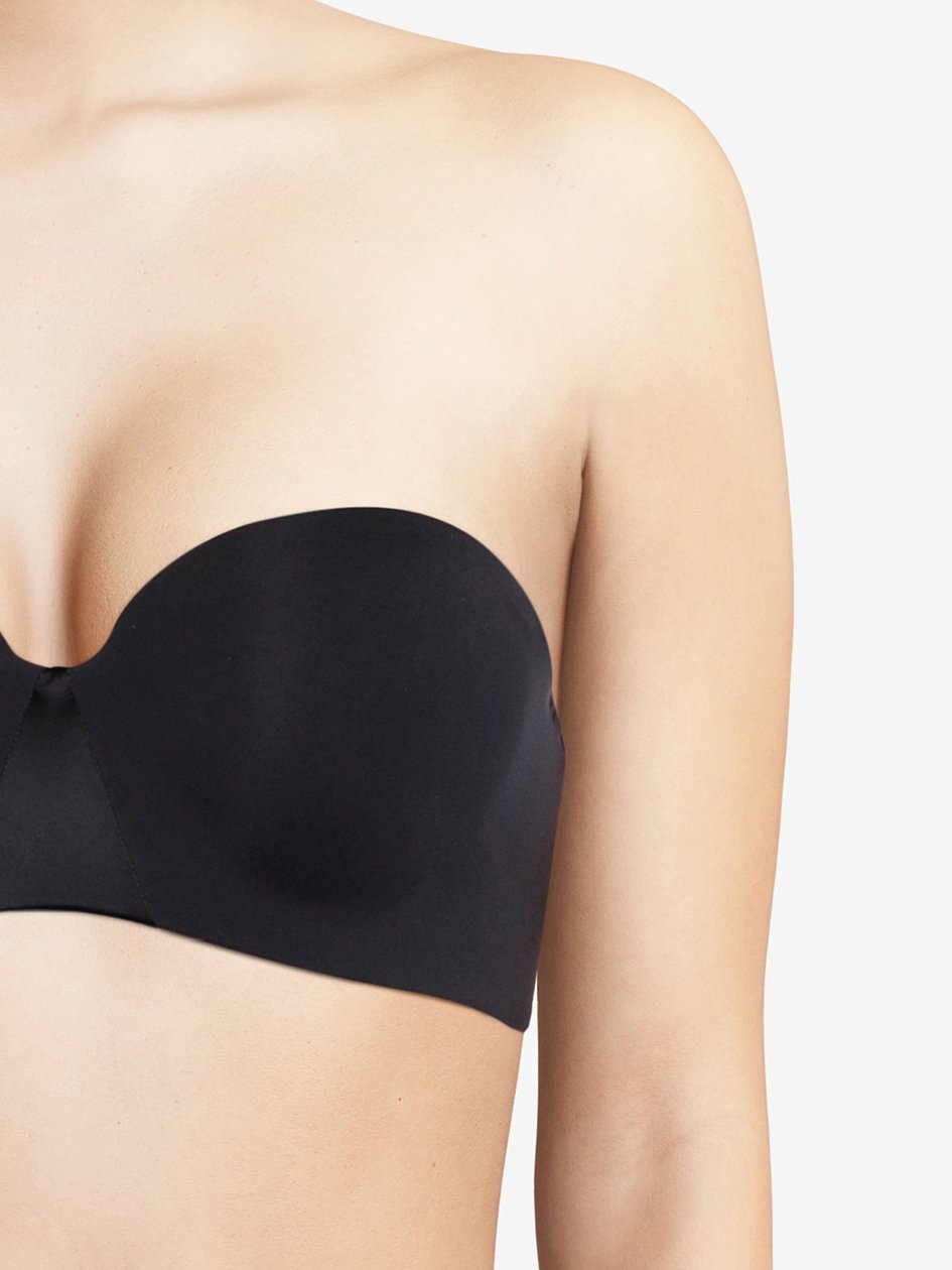 Sujetador tipo camiseta invisible Chantelle Regina Bandeau - Black Bandeau Bra Chantelle