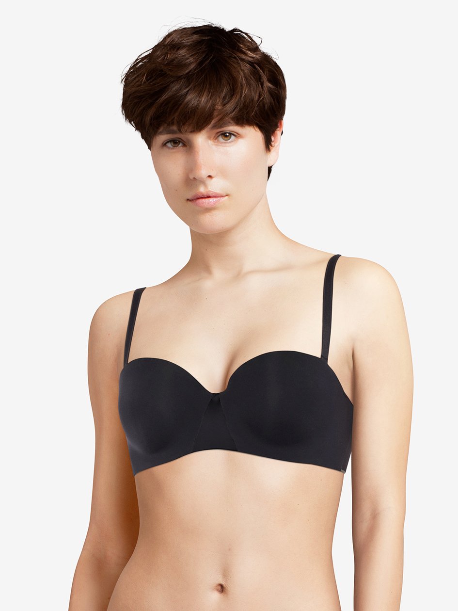 Sujetador tipo camiseta invisible Chantelle Regina Bandeau - Black Bandeau Bra Chantelle