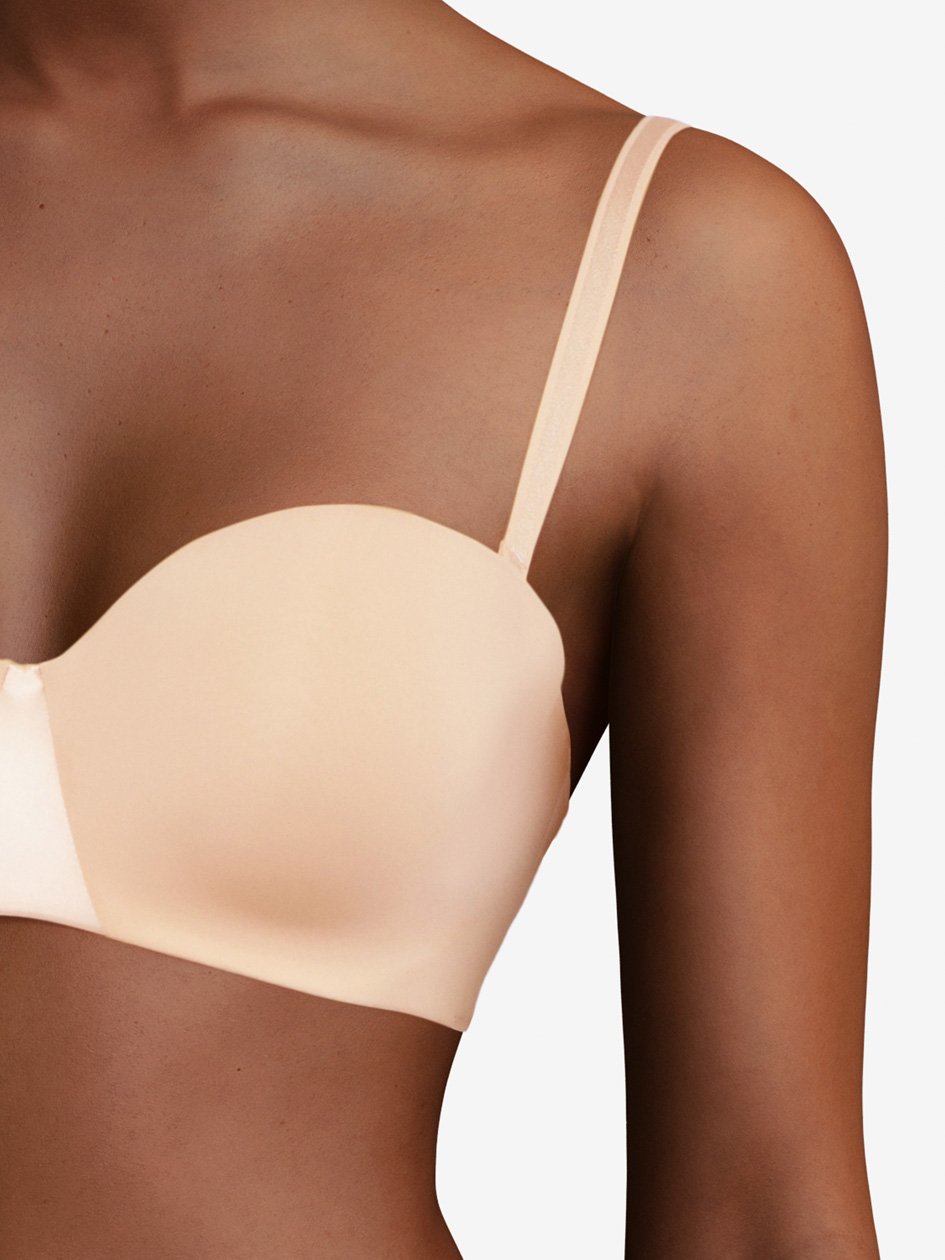 Soutien-gorge t-shirt bandeau Regina Invisible Chantelle - Soutien-gorge bandeau beige doré Chantelle