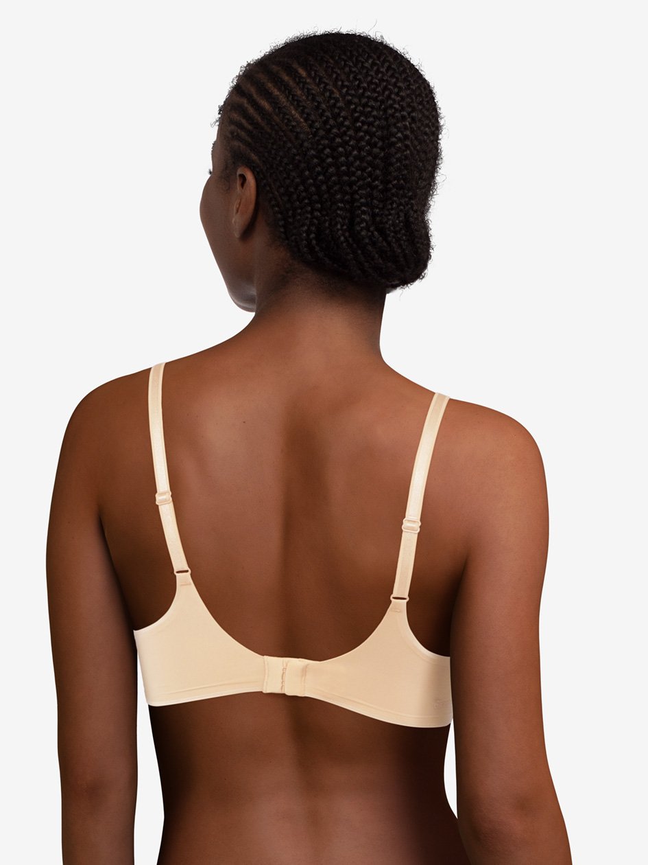 Chantelle Invisible Regina Wirefree Triangle T-Shirt Bra - Golden Beige Triangle Bra Chantelle