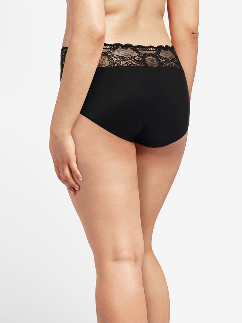 Slip a vita alta Chantelle Flux Leger Period Proof Heavy Flow - Nero Slip a vita alta Chantelle
