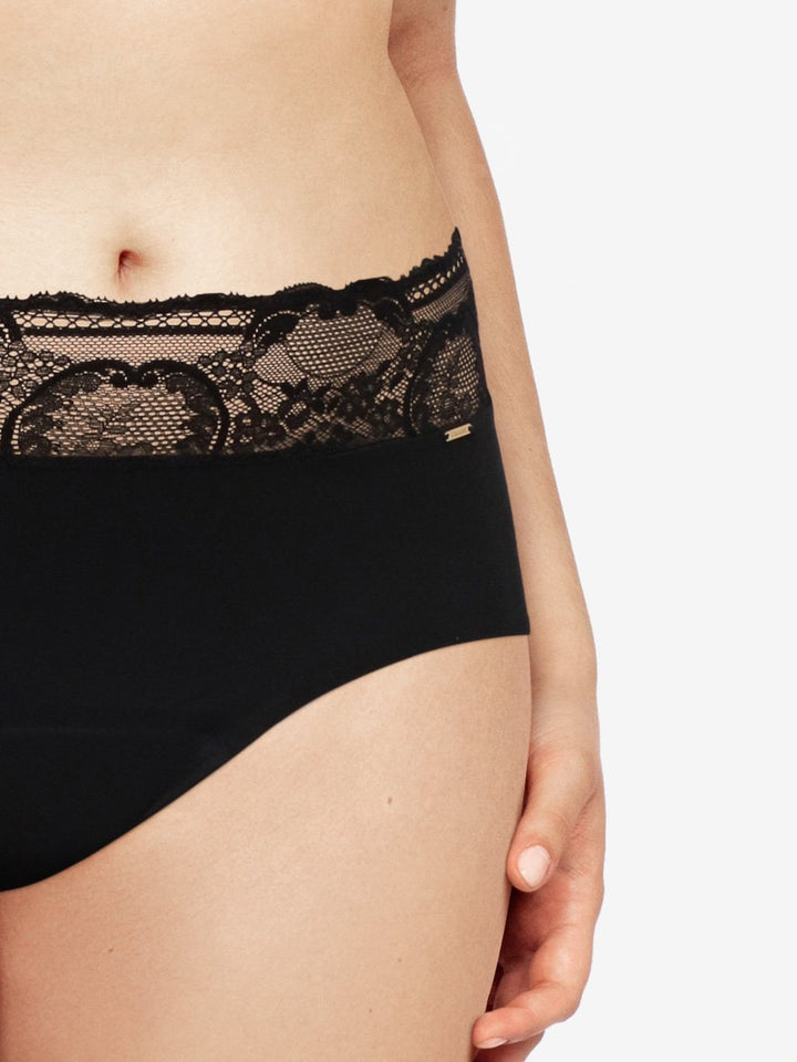 Chantelle Flux Leger Period Proof Heavy Flow High Waist Brief - Black High Waist Brief Chantelle
