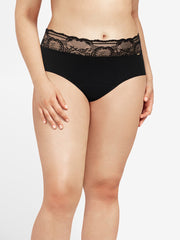 Slip a vita alta Chantelle Flux Leger Period Proof Heavy Flow - Nero Slip a vita alta Chantelle