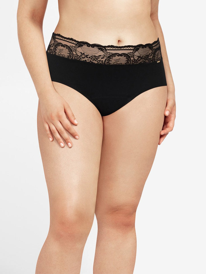 Chantelle Flux Leger Period Proof Heavy Flow High Waist Brief - Black High Waist Brief Chantelle