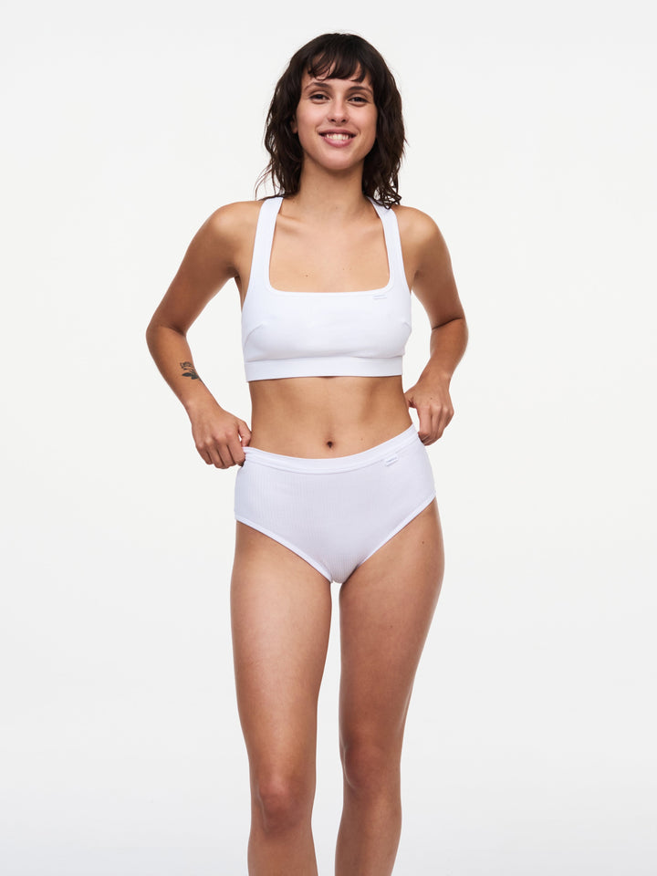 Chantelle Cotton Comfort Soft Bra - White Soft Bra Chantelle 