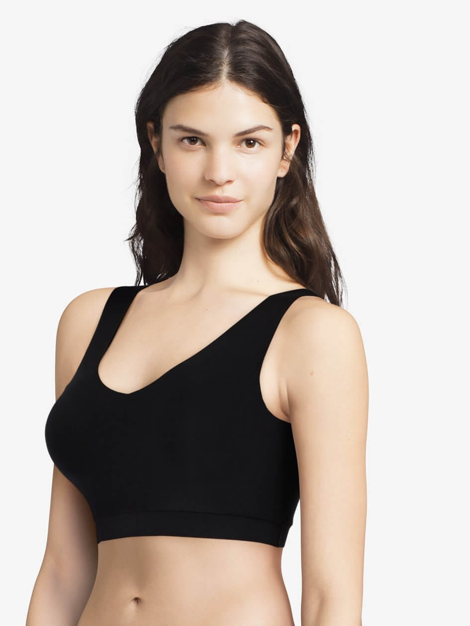 Chantelle Soft Stretch Wattiertes Top - Schwarzer Soft-BH Chantelle
