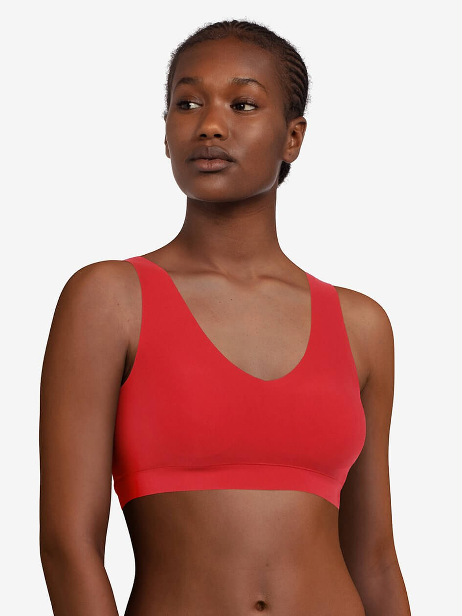 Chantelle Soft Stretch Padded Top - Poppy Red Soft Bra Chantelle