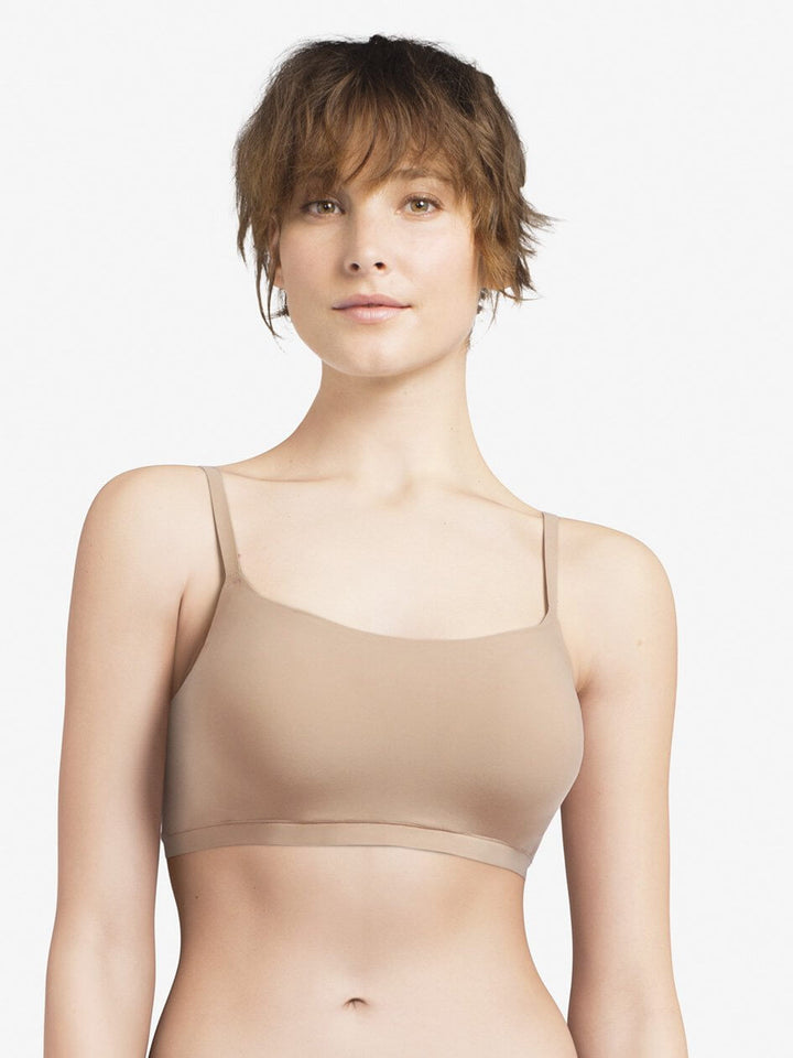 Chantelle Soft Stretch Bralette - Nude Sand Padded Bra Chantelle