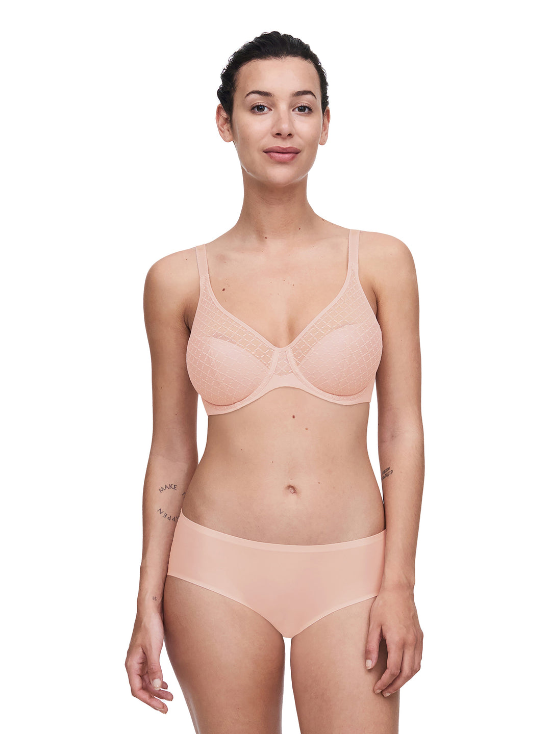 Chantelle Norah Chic Covering Molded Bra - Dusky Pink Moulded Bra Chantelle 