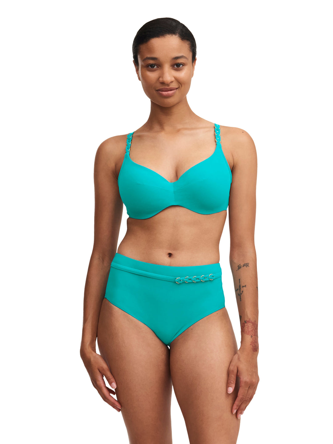Chantelle Costumi da bagno Slip bikini intero emblema - Slip bikini intero blu lago Chantelle
