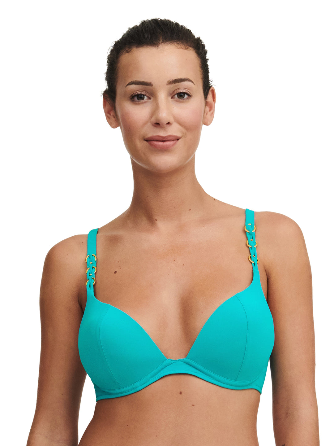 Chantelle Swimwear Bikini push-up con emblema - Bikini push-up azul lago Chantelle