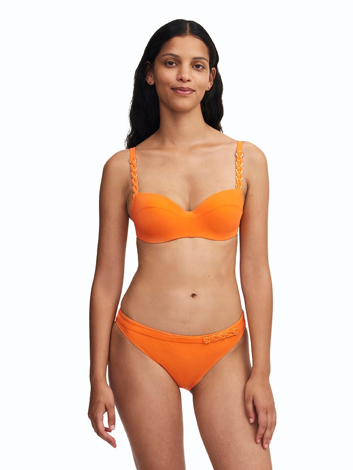 Chantelle Swimwear Emblem Half Cup Memory Bikini Orange Ouh La La