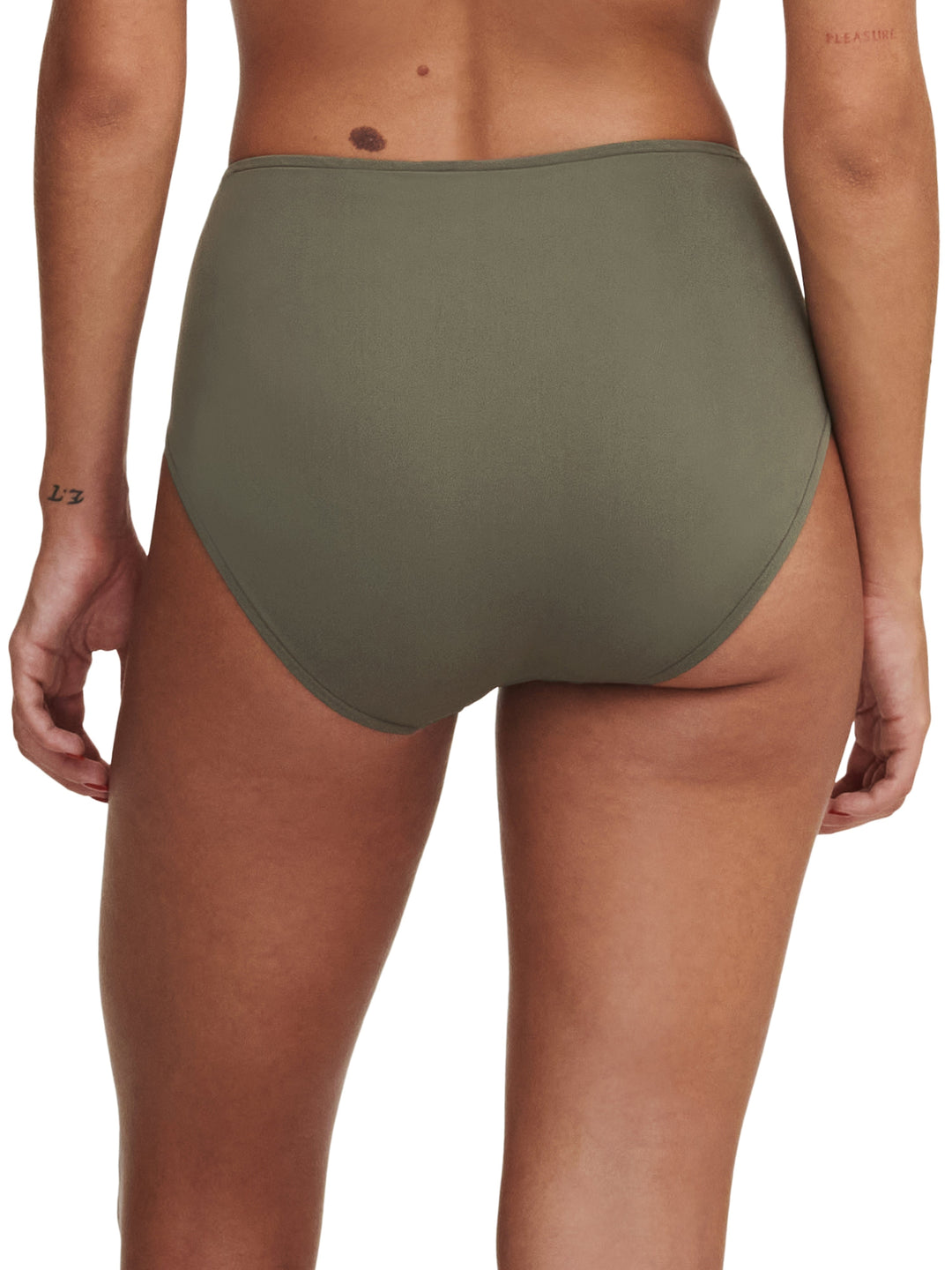 Chantelle Swimwear Emblem Full Bikini Brief - Khaki Green Full Bikini Brief Chantelle 