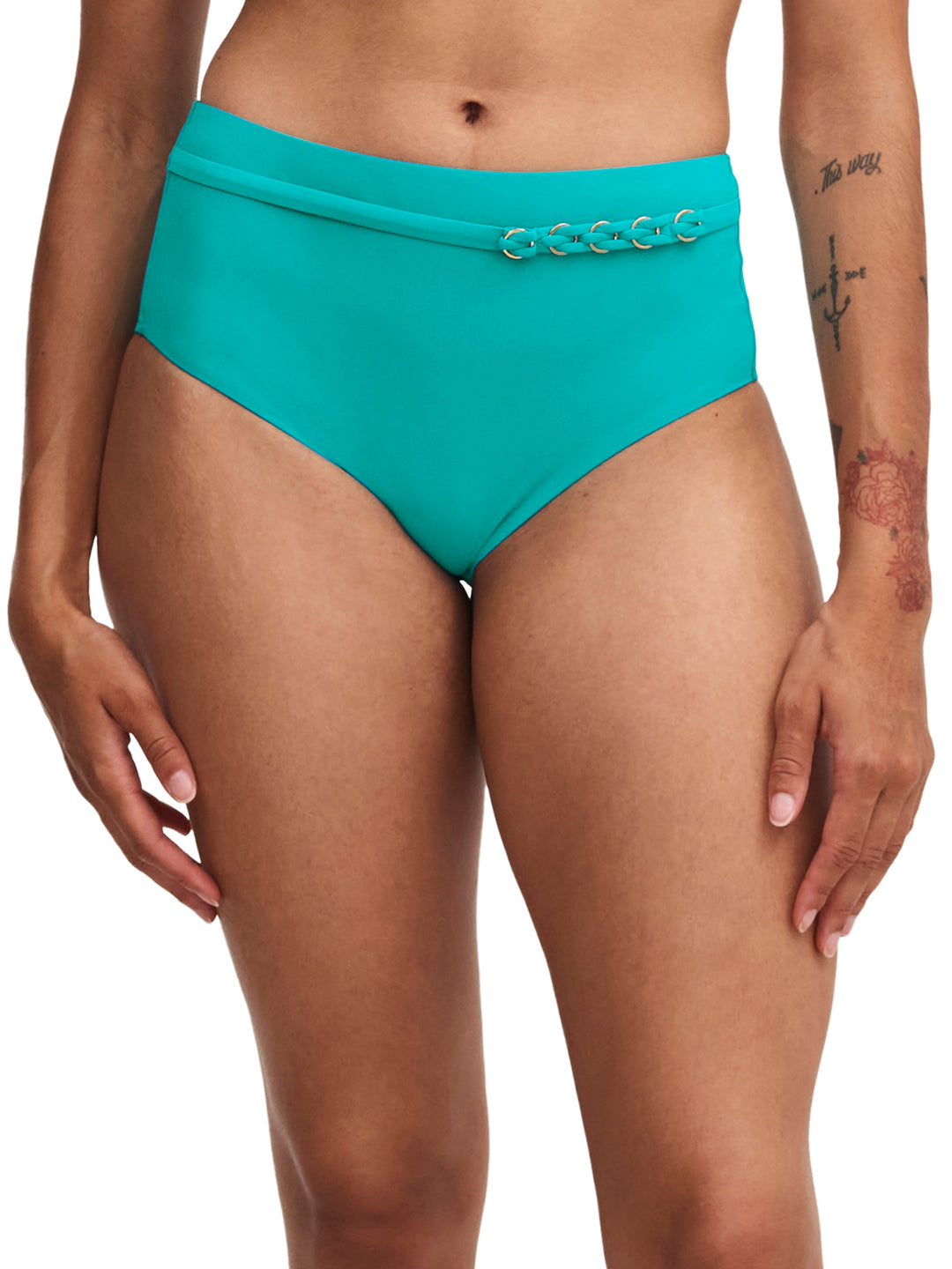 Chantelle Traje de baño Braguita de bikini completa con emblema - Braguita de bikini completa azul lago Chantelle