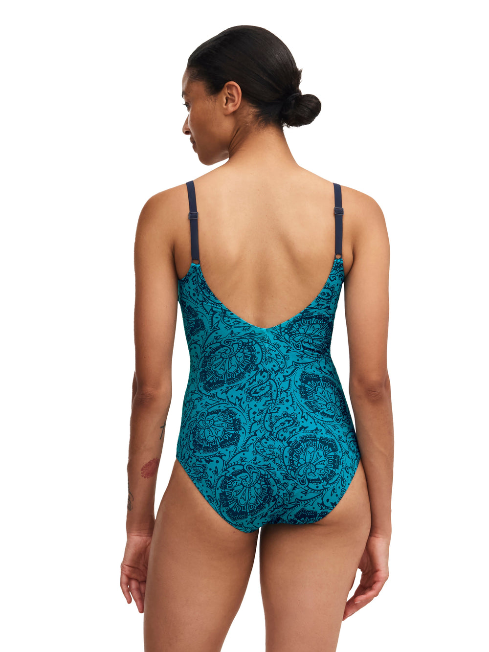 Chantelle Swimwear Flower Covering Underwire Swimsuit (Adjustable) - 羊絨花全罩杯泳衣 Chantelle