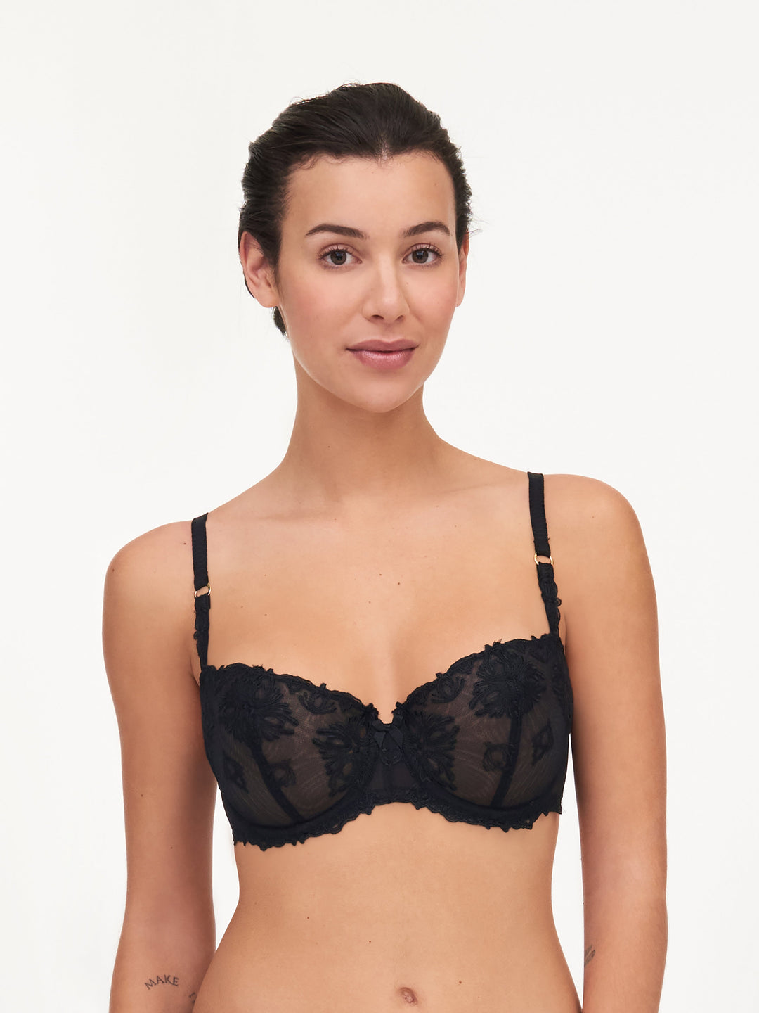 Chantelle Champs Elysees Balcony Bra - Black Balcony Bra Chantelle 