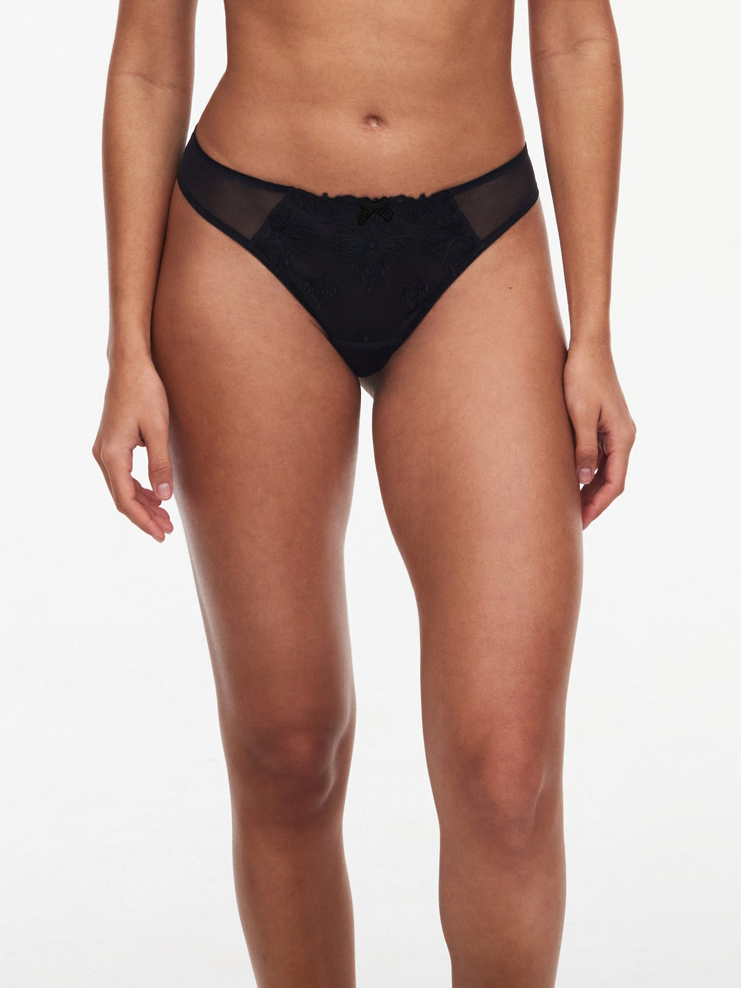 Tanga Champs Elysées Chantelle - Slip Noir Chantelle