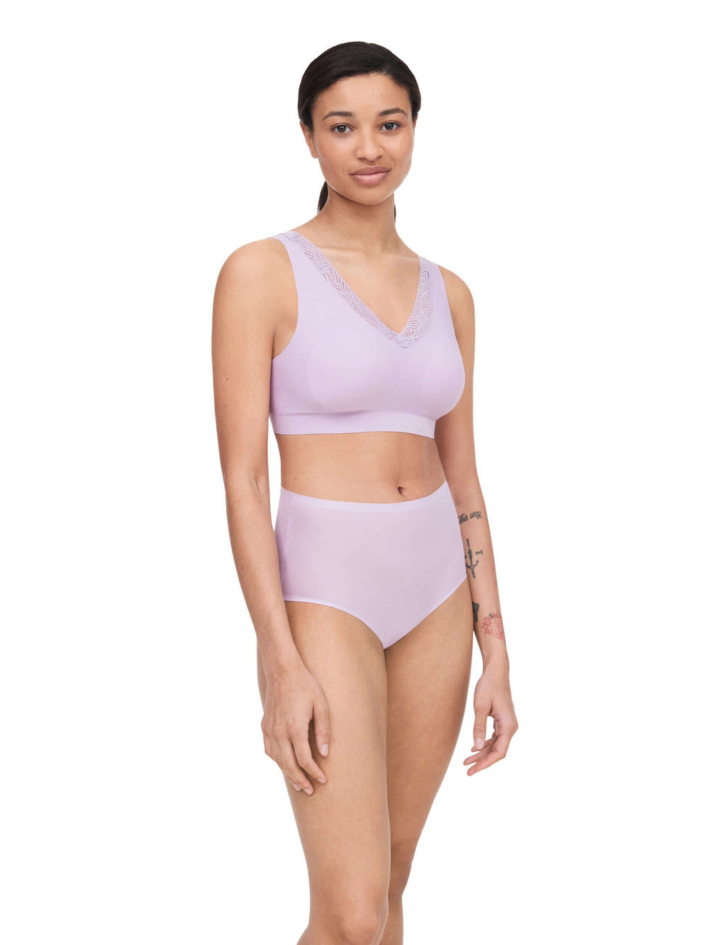 Chantelle Soft Stretch High Waisted Brief - Lavender Frost Full Brief Chantelle 
