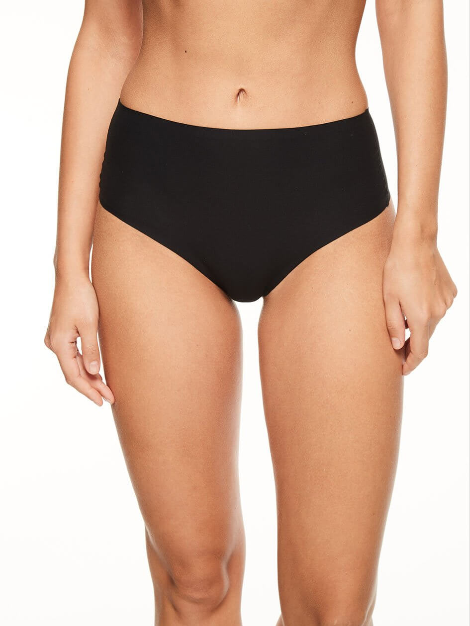 Chantelle Soft Stretch High Waist Thong - Black Thong Chantelle