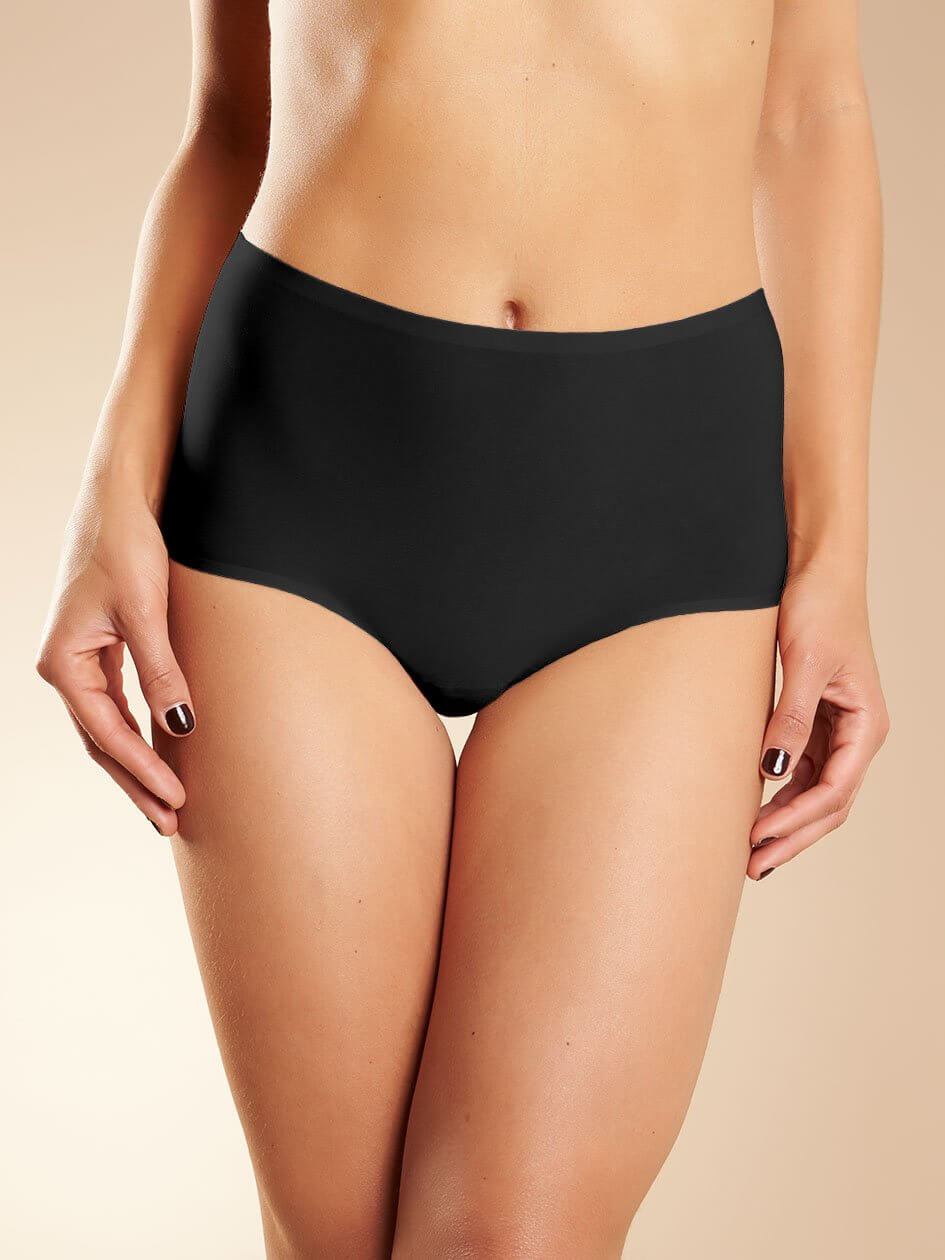 Chantelle Soft Stretch High Waist Brief - Black Full Brief Chantelle