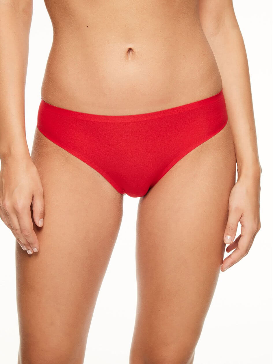 Chantelle Soft Stretch Thong - Poppy Red Thong Chantelle