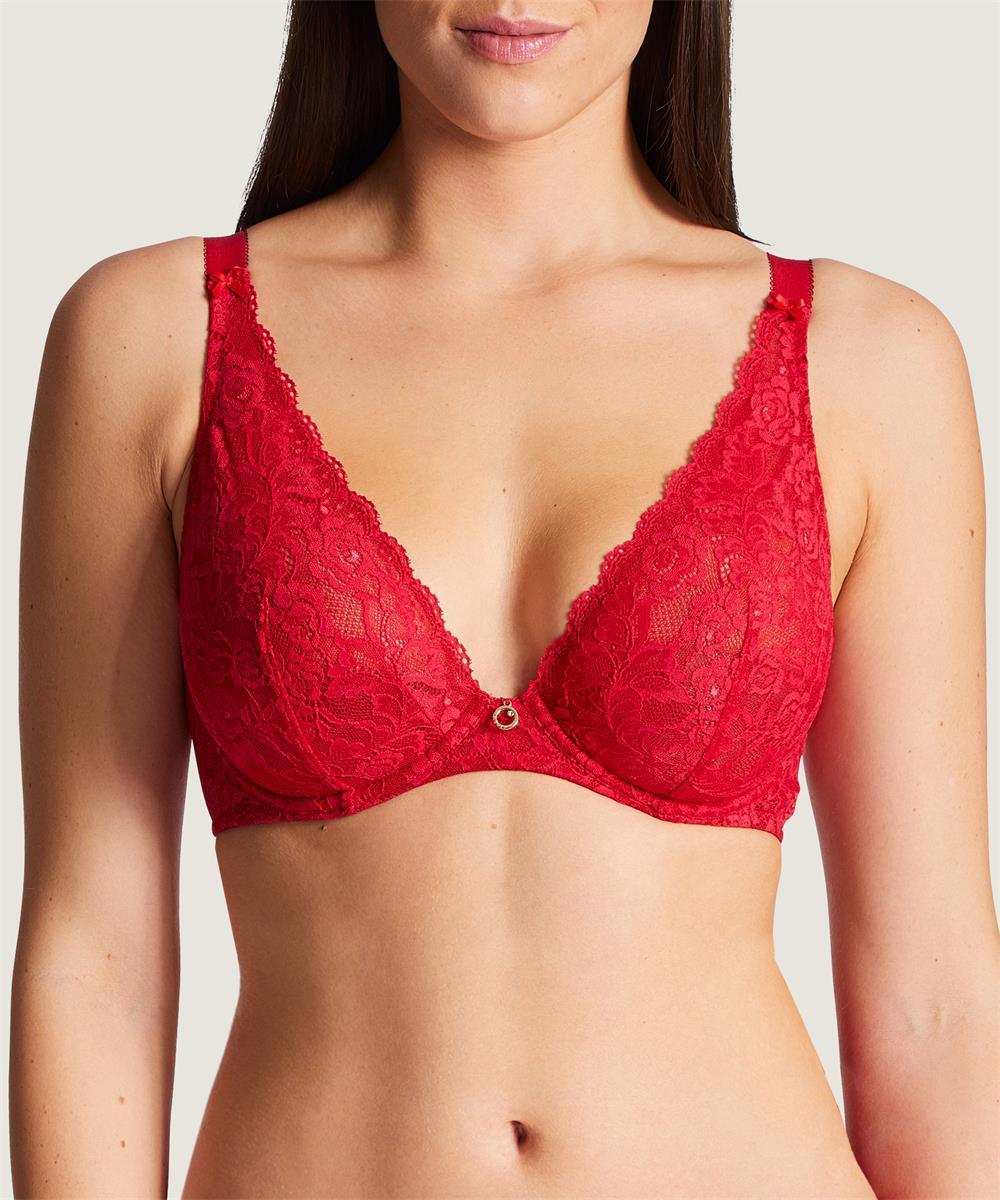 Aubade - Rosessence Comfort Triangle Plunge Bra - Gala Plunge Bra Aubade