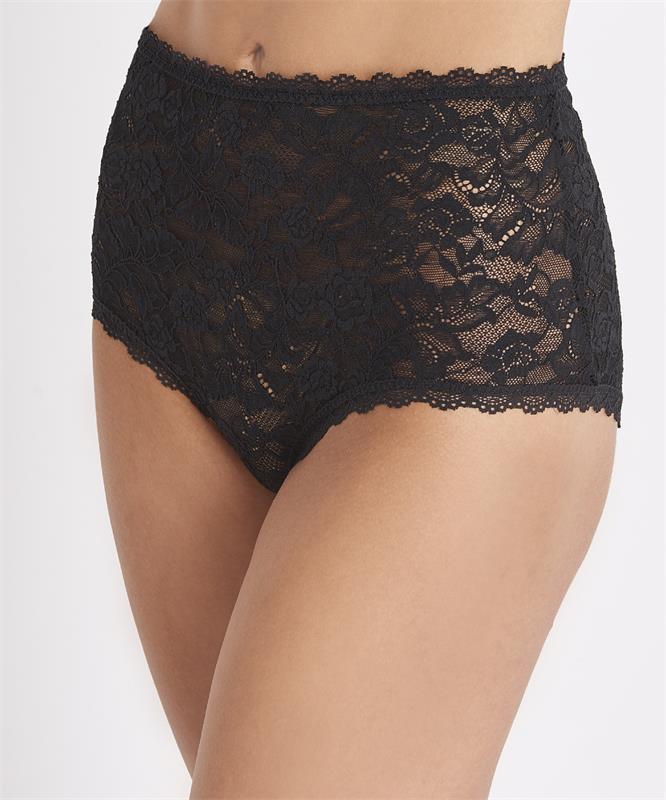 Aubade - Rosessence High Waist Brief - Black High Brief Aubade