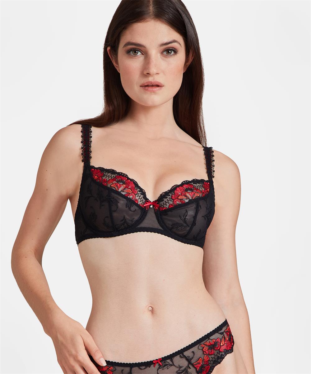 Reggiseno a coppa intera Aubade A Fleur De Toi Confort - Reggiseno a coppa intera Rouge Prodigieux Aubade