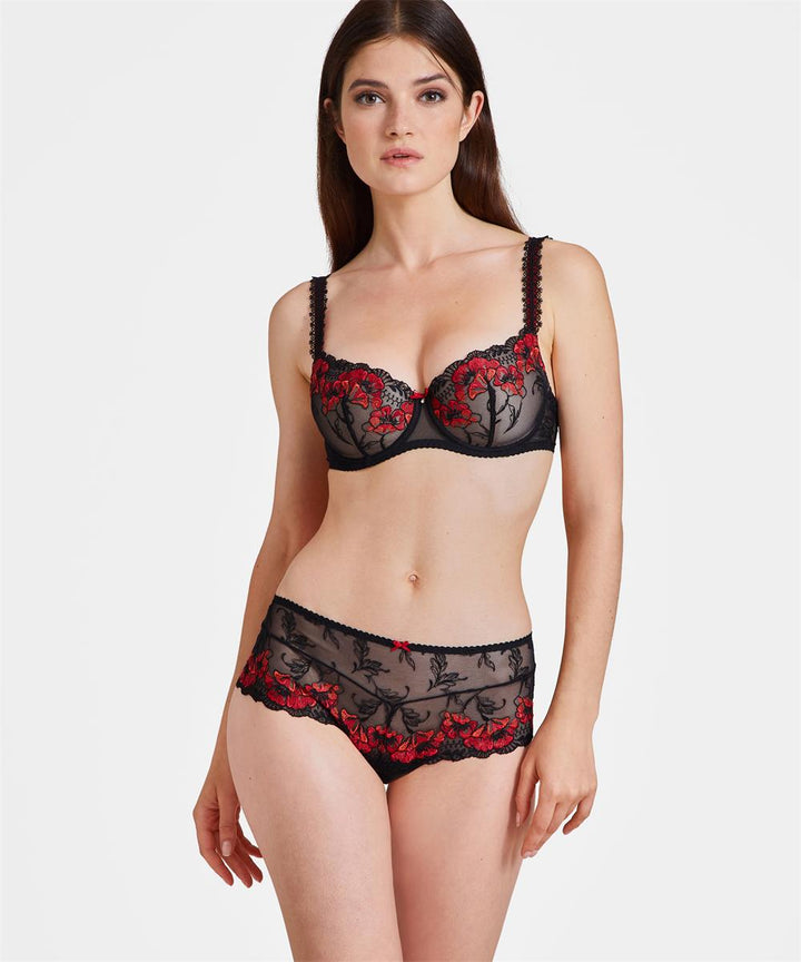 Aubade A Fleur De Toi Comfort Moulded Half Cup Bra - Rouge Prodigieux Half Cup Bra Aubade 