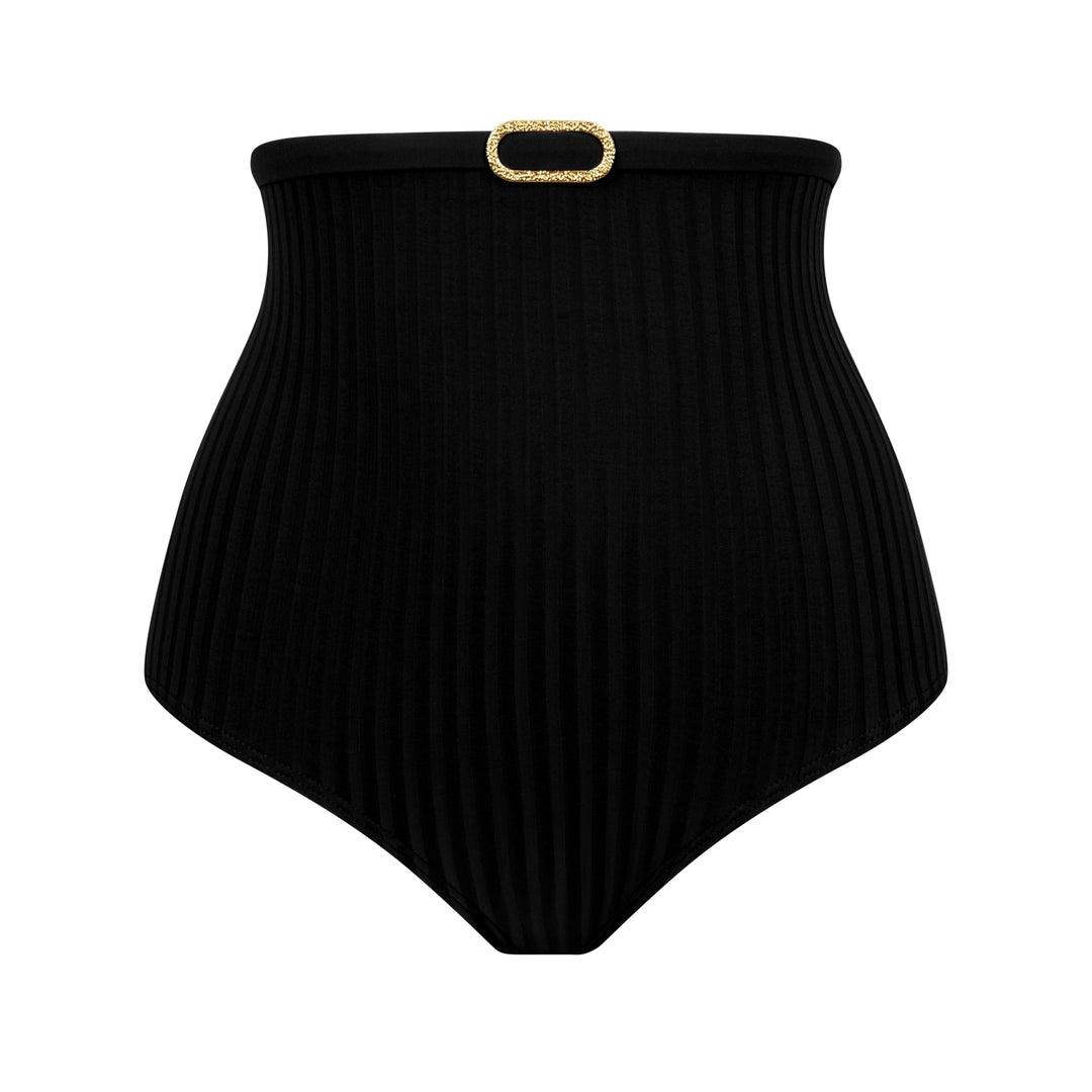 Empreinte – Ikonischer Bikini-Slip mit hoher Taille Schwarzer vollständiger Bikini-Slip Empreinte Bademode