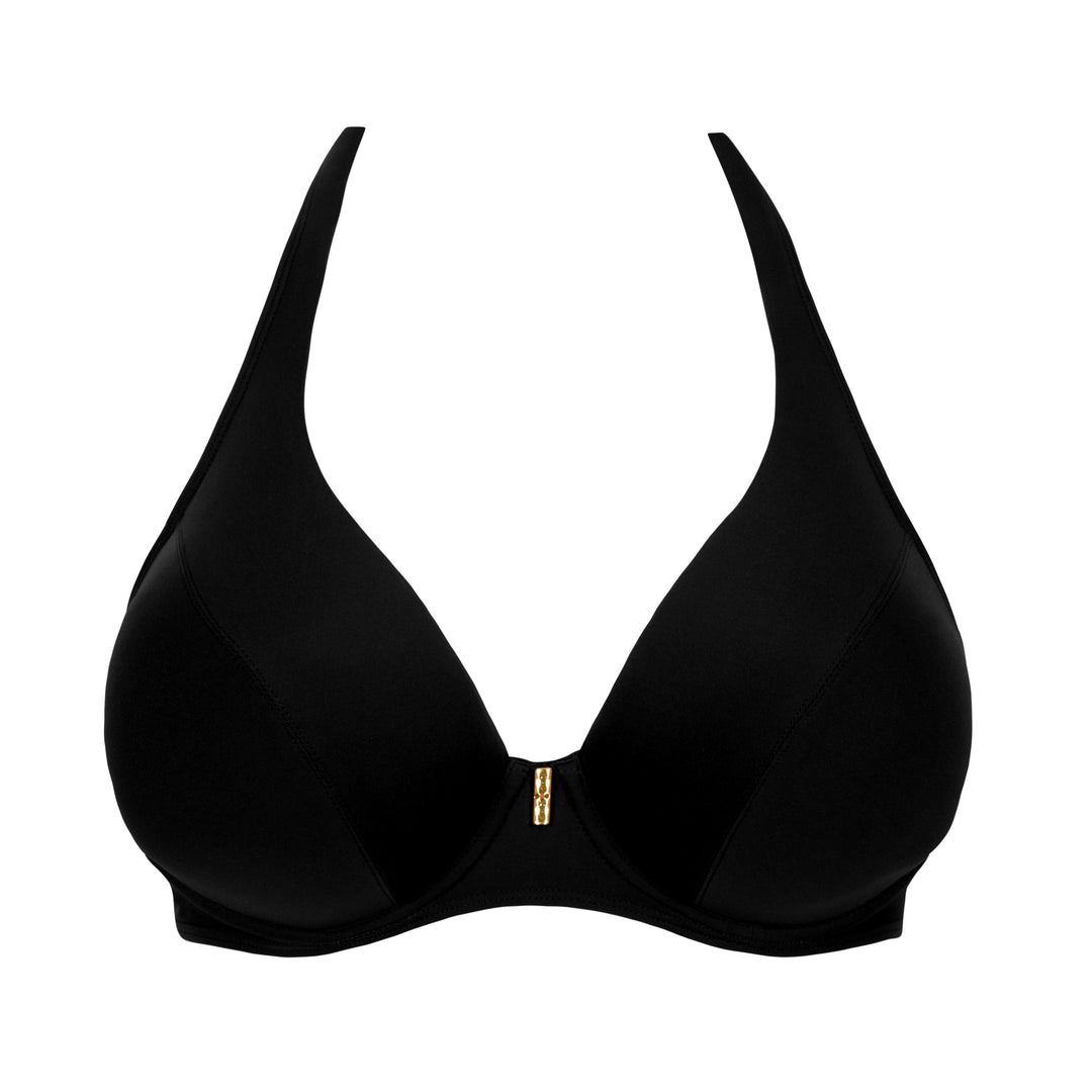 Empreinte – Iconic Halterneck Underwired Top Black Plunge Bikini Empreinte Swimwear 