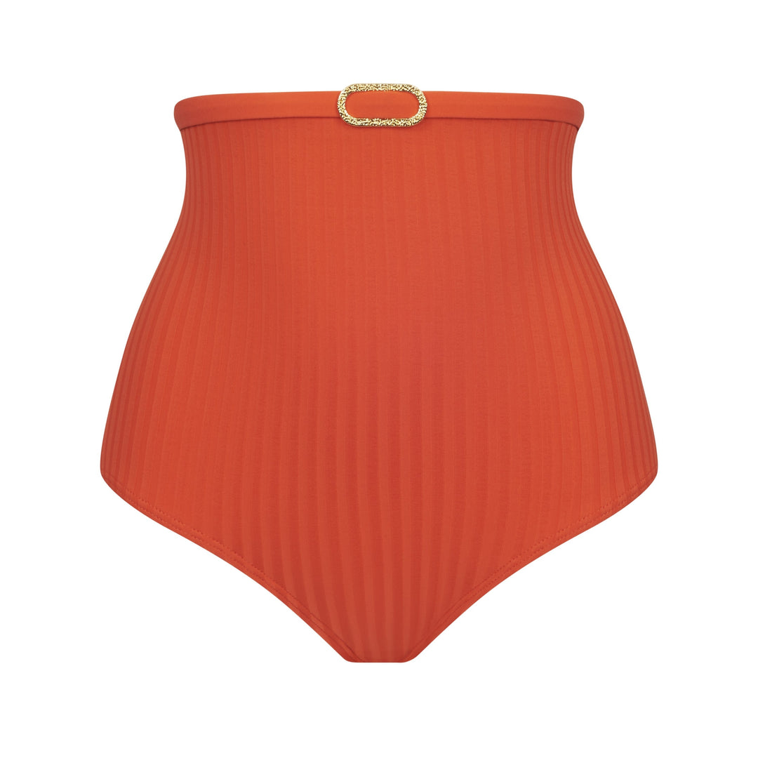 Empreinte – 标志性高腰比基尼三角裤橘红色全比基尼三角裤 Empreinte 泳装