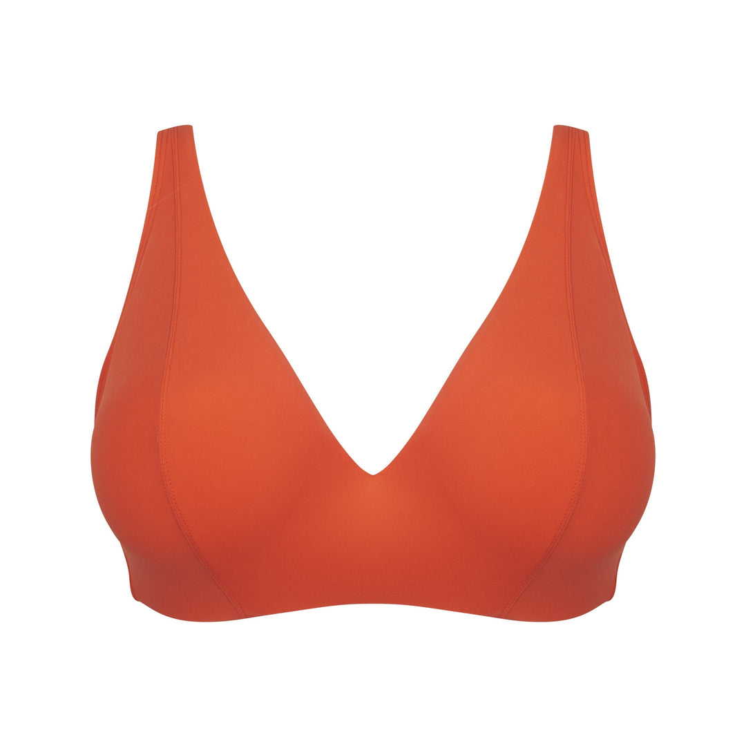 Empreinte - Costume da bagno Empreinte con iconico top con scollo a V e ferretto Tangerine Plunge Bikini