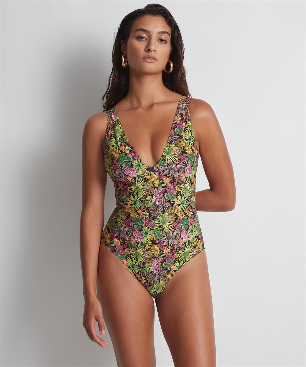 Aubade 泳装 Exotic Fever Soft One Swimsuit - Deep Forest Plunge Swimsuit Aubade Swimwear