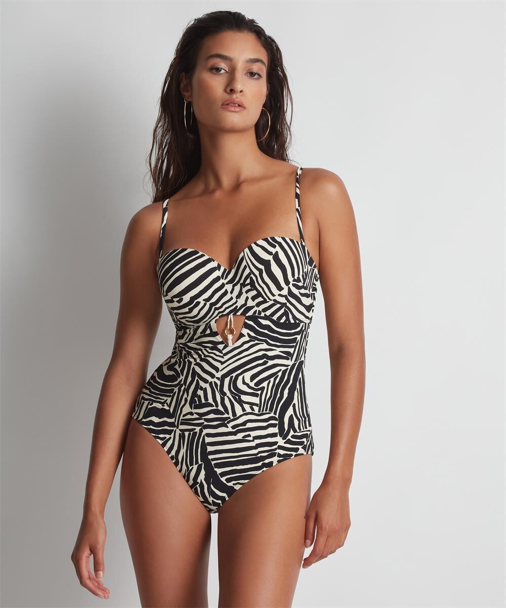 Aubade Swimwear Savannah Mood Padded One-Piece Swimsuit - Zebra Padded Swimsuit Aubade Swimwear 