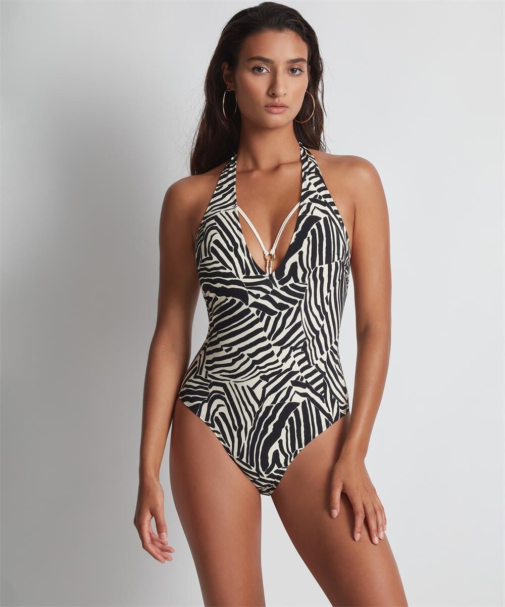 Aubade Swimsuit Savannah Mood 원피스 수영복 - Zebra Plunge Swimsuit Aubade Swimming
