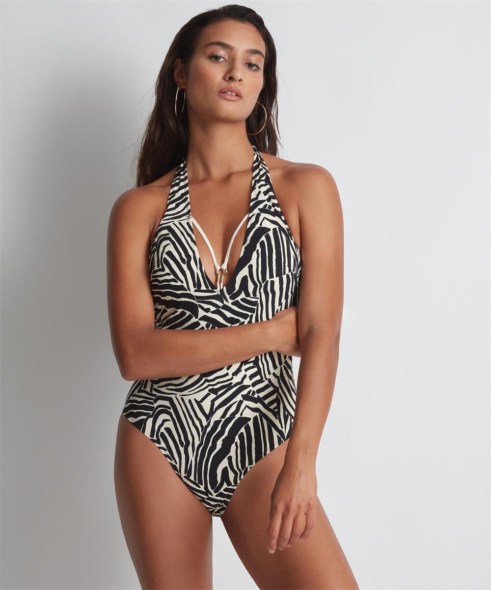 Aubade Swimwear Слитный купальник Savannah Mood - Купальник Zebra с глубоким вырезом Aubade Swimwear