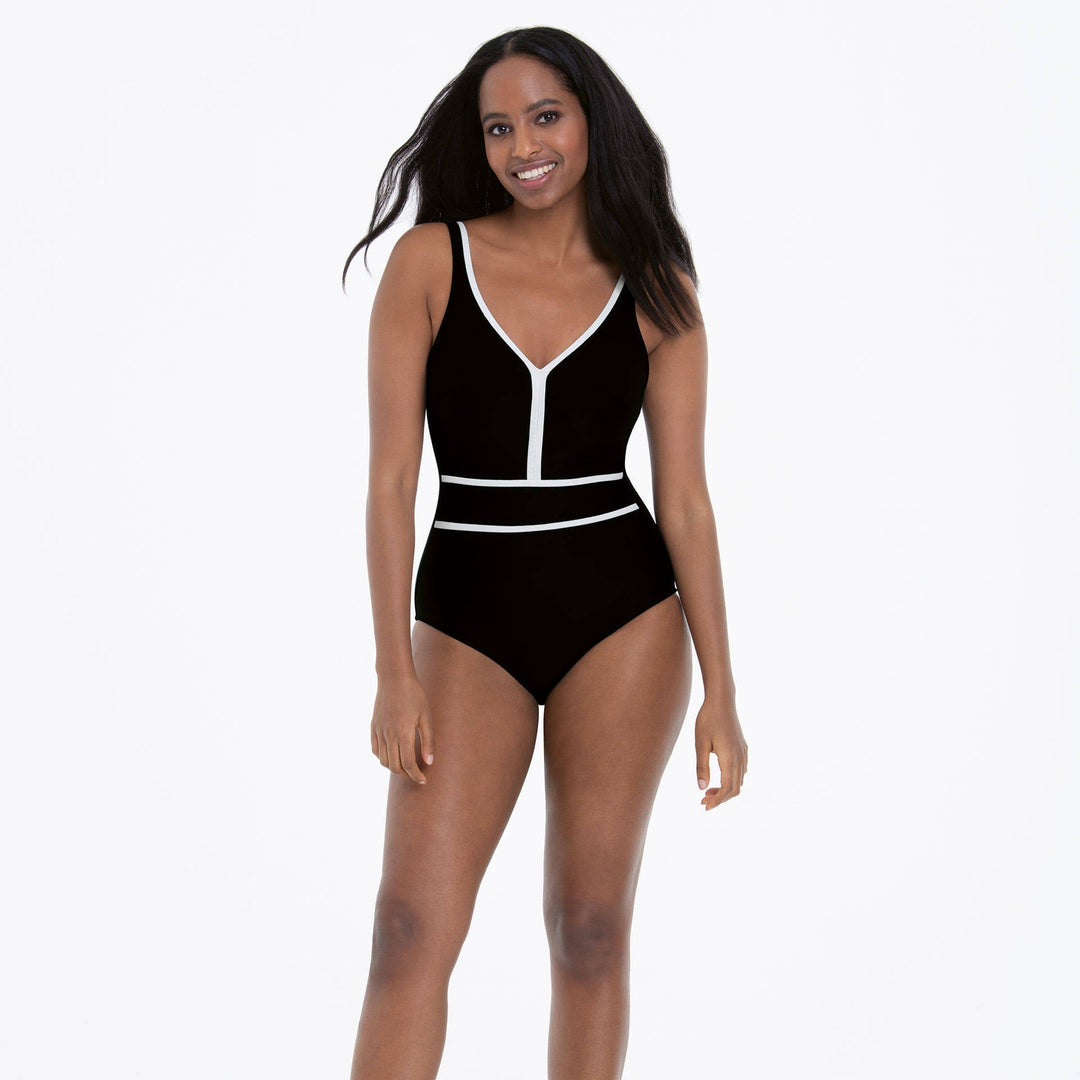 Anita Swimwear Cura Swimsuit - Black Plunge Swimsuit Anita Swimwear 