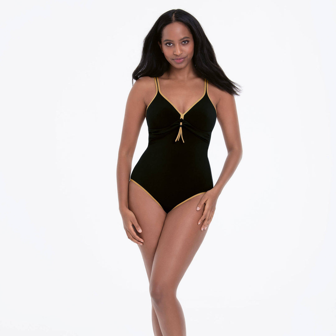 Anita Swimwear Jolina Swimsuit - Black Plunge Swimsuit Anita Swimwear 
