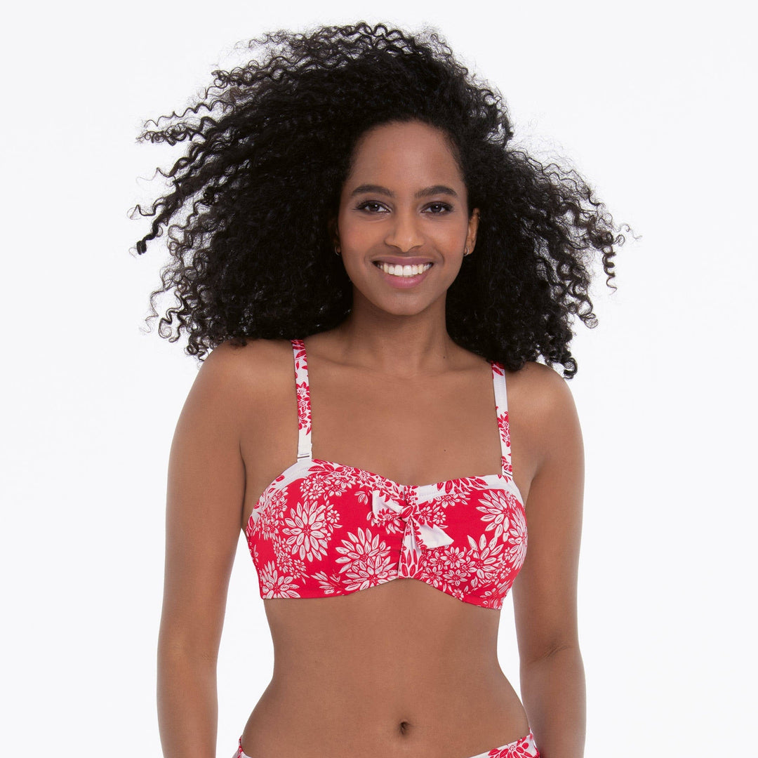 Haut de maillot de bain Rosa Faia Elly - Bikini Bandeau Cranberry Rosa Faia Swimwear