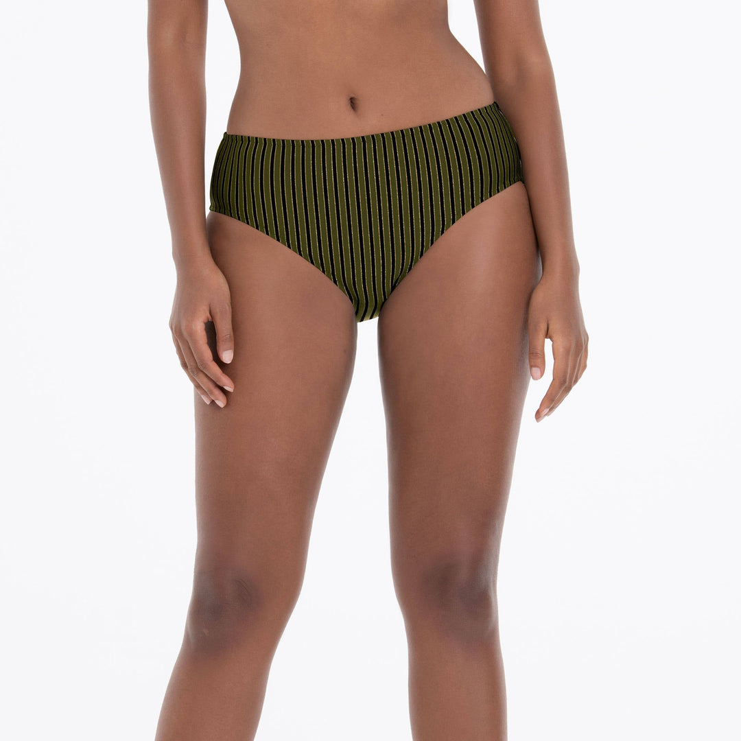 Rosa Faia Casual Plus Bottom - Olive-Green Bikini Brief Rosa Faia Swimwear 