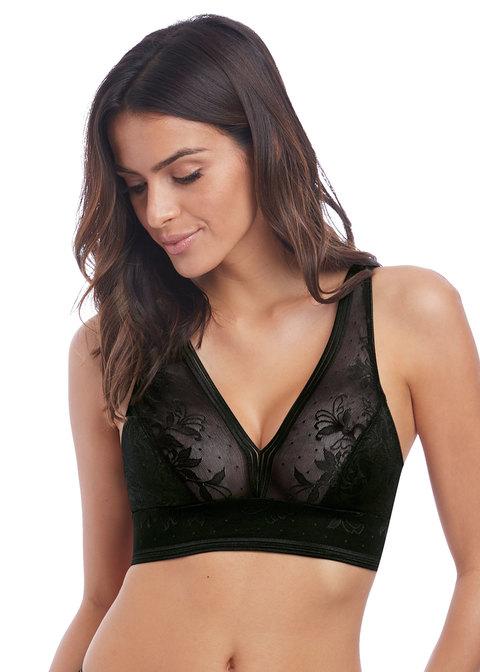 Wacoal - Soutien-gorge Net Effects Bralette Noir Doux Wacoal